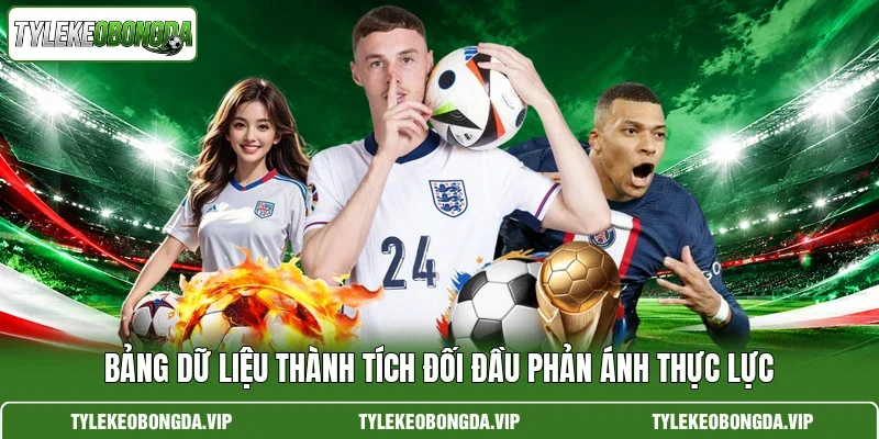 Bảng dữ liệu thành tích đối đầu phản ánh thực lực